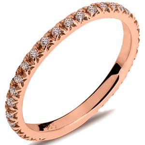 Ροζ χρυσό δαχτυλίδι γυναικείο Κ14 ~ολόβερο~ (RΠ1518)