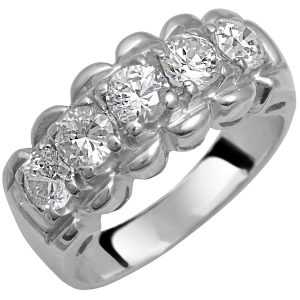 Λευκόχρυσο σειρέ δαχτυλίδι K14  (DR4255)