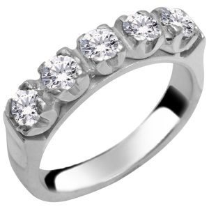 Λευκόχρυσο σειρέ δαχτυλίδι K14  (DR4262)