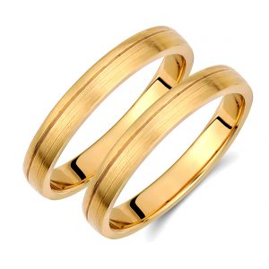 Ζευγάρι Βέρες γάμου-αρραβώνα Χρυσό Κ14 (Σχ.496)