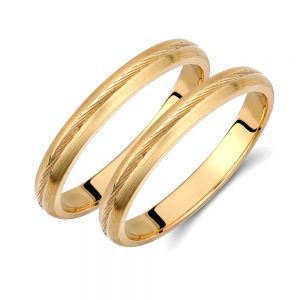 Ζευγάρι Βέρες γάμου - αρραβώνα Χρυσό Κ14 (Σχ.494Κ)