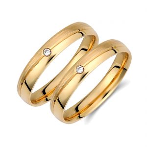 Ζευγάρι Βέρες γάμου-αρραβώνα Χρυσό Κ14 (Σχ.482)