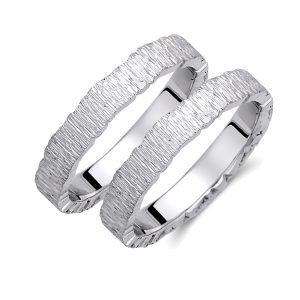 Ζευγάρι Βέρες γάμου-αρραβώνα Λευκόχρυσο Κ14 (Σχ.426Λ)