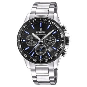 Festina "Boyfriend" Crystals-Chrono Silver Stainless Steel Bracelet (F20560/5)