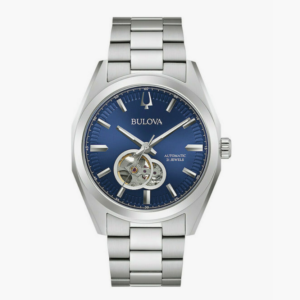 Bulova Men’s Surveyor Automatic White Gold Stainless Steel Bracelet (96A275)