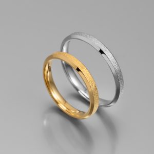 Ζευγάρι Βέρες γάμου-αρραβώνα Χρυσό και Λευκόχρυσο Κ14 (Σχ.23-07)