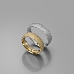 Ζευγάρι Βέρες γάμου-αρραβώνα Λευκόχρυσο-Χρυσό Κ14 (Σχ.25-11)