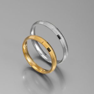 Ζευγάρι Βέρες γάμου-αρραβώνα Χρυσό και Λευκόχρυσο Κ14 (Σχ.23-10)