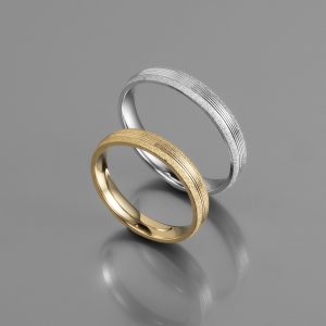 Ζευγάρι Βέρες γάμου-αρραβώνα Λευκόχρυσο-Χρυσό Κ14 (Σχ.25-18)